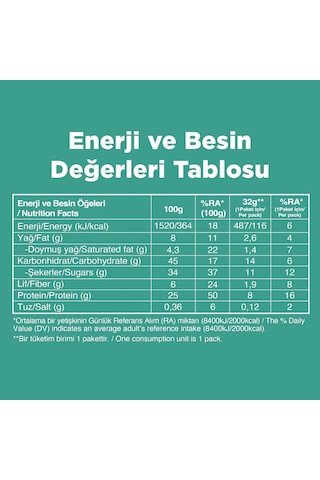 Protein Bar, Fındıklı Ve Kakaolu, 32gr X 12 Adet