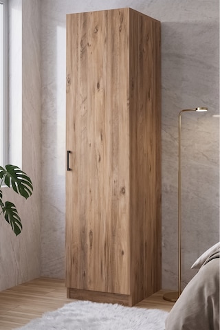 Virella Gardrop Askılı Elbise Dolabı Raflı Elbise Dolabı Çam