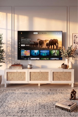 Dune Tv Ünitesi Sehpası Ahşap Ayaklı 3 Ahşap Jüt Kapaklı 180cm Beyaz-jüt Dn2-wj