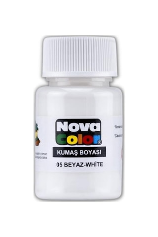 Beyaz Kumaş Boyası Tişört Çanta Tekstil Boyası 30 Ml 1 Adet Kumaş Boyası Beyaz 1 Adet Beyaz