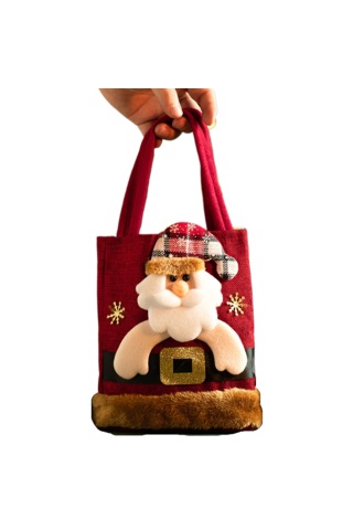 Noel Arifesi Çocuklar-yaşlılar İçin Küçük El Tipi Hediye Çantası