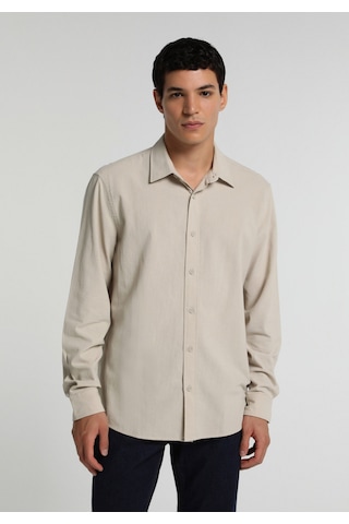 Colin's Colins Regular Fit Shirt Neck Düz Erkek Taş Uzun Kol Gömlek Cl1081843 Q1.v1 Stn
