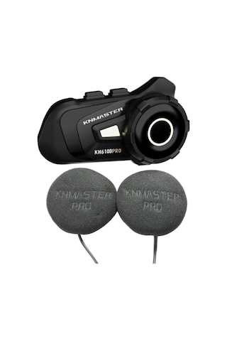Knmaster Kn6100 Pro3.nesil Motosiklet Kask Intercom Bluetooth İnterkom Kulaklık Seti Karbon Siyah