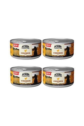 Acana Premium Pate Tavuk Etli Yetişkin Kedi Konservesi 4 x 85 G