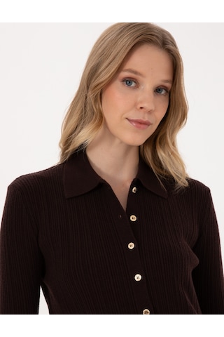 Pierre Cardin Kadın Kahverengi Hırka Triko 50316338-vr029 Kahverengi