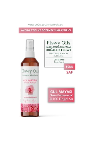 Flowy Oils Gül Mayası Aydınlatıcı ve Gözenek Sıkılaştırıcı Tonik 50 ML