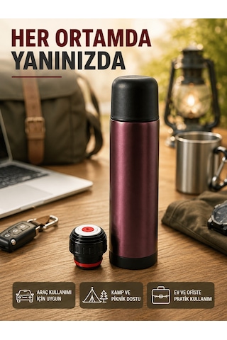 Shnstore Vakumlu Termos 304 Paslanmaz Çelik Seyahat Termosu Shntknd0720