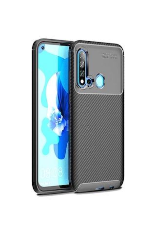 Huawei P20 Lite 2019 Kılıf Zore Negro Silikon Kapak-Siyah