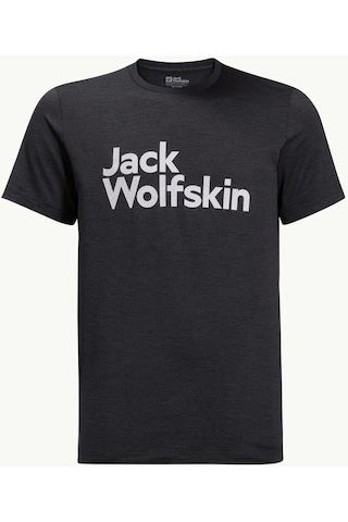 Jack Wolfskin Brand T M Erkek T-shirt-28376-siyah Siyah