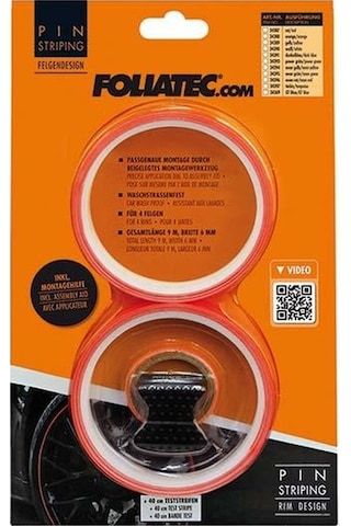 Foliatec Jant Şerit Seti Ve Montaj Aparatı 215x4cm-6mm Neon Kırmızı