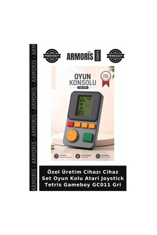Özel Üretim Cihazı Cihaz Set Oyun Kolu Atari Joystick Tetris Gameboy Gc011 Gri
