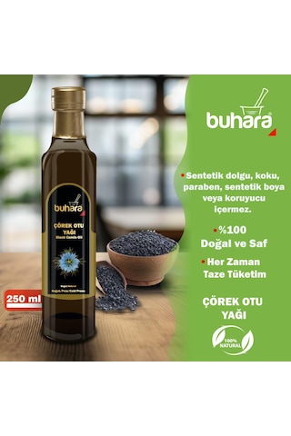 Buhara Soğuk Press Çörek Otu Yağı Cam 250 ML