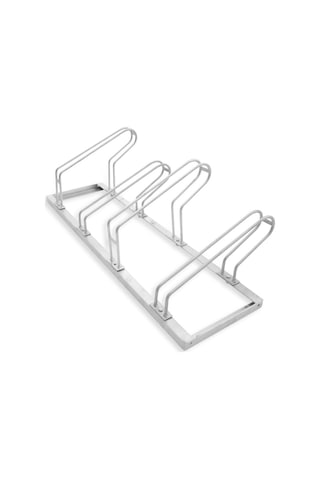 Bisiklet Park Yeri Dörtlü Galvaniz, Park Sehpası 40x140 Cm-1119 Gümüş