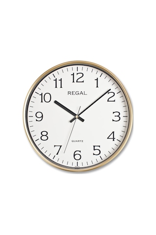 0250 Gı Ince Çerçeve Slim Regal Duvar Saati Bej
