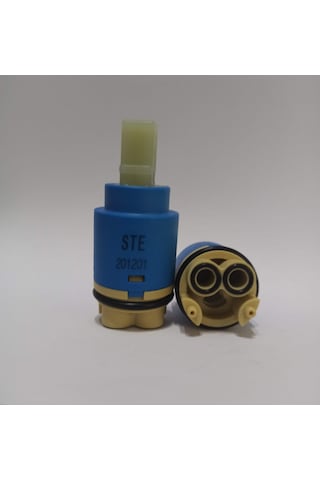 Stecell Ste-25 MM Ayaklı Çift Girişli Sıcak Soğuk Miks Kartuşu Mavi