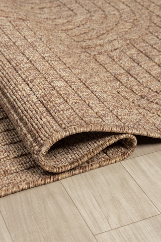 Mariesse Home Lara İskandinav Dokuma Bukleli Modern Salon Halısı Mutfak Halısı Koridor Halısı Yolluk Lara 623-kahve