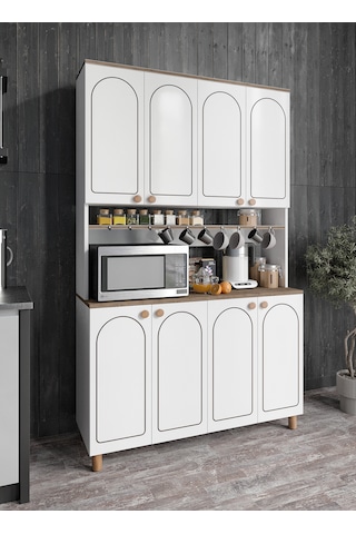 Stella Bohem Tarzda Kahve Köşesi Ceviz, Erzak Dolabı Kiler Dolabı