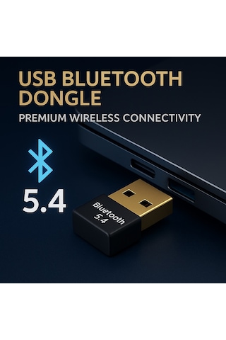 Usb Bluetooth Dongle Pc Laptop Kablosuz Bluetooth 5.4 Adaptör V5.4 Bluetooth Aparatı