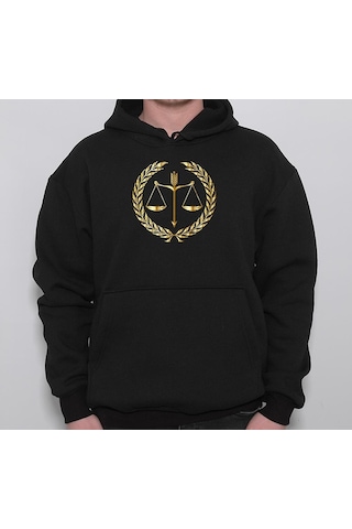 Avukat Adalet Terazi Hukuk Dava Eşitlik Sweatshirt Unisex Kapüşonlu Hoodie 001