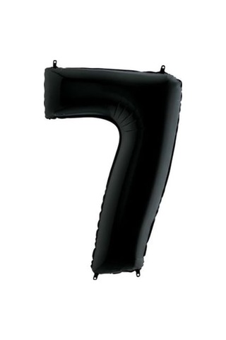 7 Yaş Siyah Folyo Balon 34 Inc 76 Cm Tüm Yaşlar