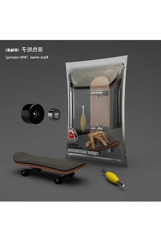 Besthome1 Profesyonel Parmak Kaykayı: 5 Katlı Ahşap, Allüminyum Tekerlek, Rulmanlı, Sahnelerde Uygun, Siyah