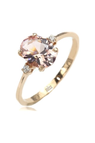 Morganite Pırlanta Rose Altın Yüzük
