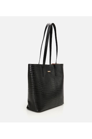 Hotiç Kadın Deri Siyah Çıkarılabilir Portföy Çantalı Tote Çanta 03cah310670a100 Siyah