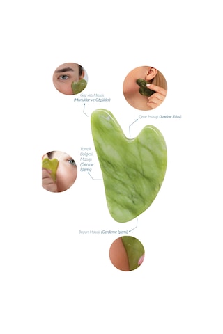 Seay Yeşim Taşı Face Roller + Gua Sha Yüz Masaj Aleti