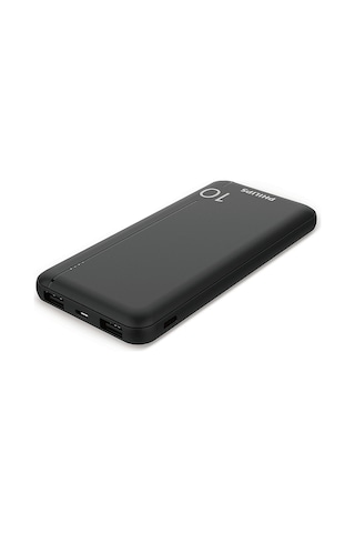 Philips DLP1812PB 10.000 mAh 2 x USB-A 2.1A USB-C Çıkış PD Taşınabilir Şarj Cihazı Siyah
