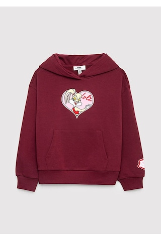 Mavi Lola Bunny Baskılı Bol Rahat Kesim Bordo Kız Çocuk Sweatshirt 7s10214-70393