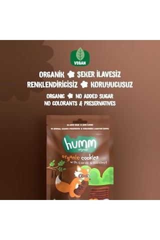 Organik Vegan Keçiboynuzlu Ve Fındıklı Kurabiye - 3 Adet 165 G