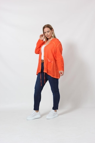 Moda Berray B027 Cebi Pullu Kapüşonlu Gömlek Turuncu 001