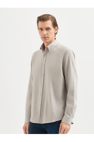 Karaca Erkek Slım Fıt Gömlek-bej 11.25w.04.013 Bej