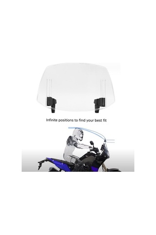 Yingfu Genel Kullanımlı Ayarlanabilir Ön Cam Spoiler Hava Deflektör Rüzgar Koruması Motosiklet Ekipmanı Şeffaf
