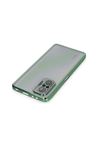 Uryport Xiaomi Redmi Note 10 Pro Kılıf Razer Lensli Silikon - Yeşil Çok Renkli