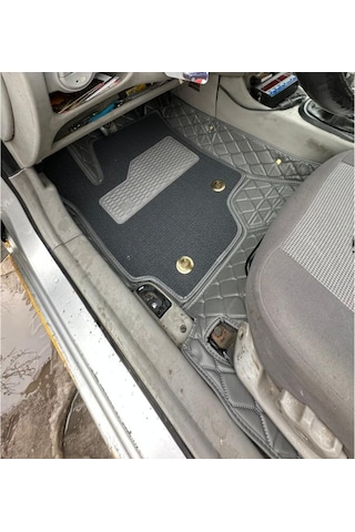 Hyundai Accent Admira 2006-2012 Arası Aracına Özel 8d Çift Katmanlı Havuzlu Paspas Takım Gri