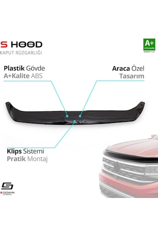 S-dizayn Ford Kuga Abs Plastik Kaput Rüzgarlığı 2012-2016 A+kalite