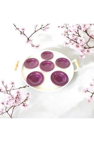 Çay Tabağı-bardak Altlığı-metal Mor Çay Tabağı-paslanmaz K Mor