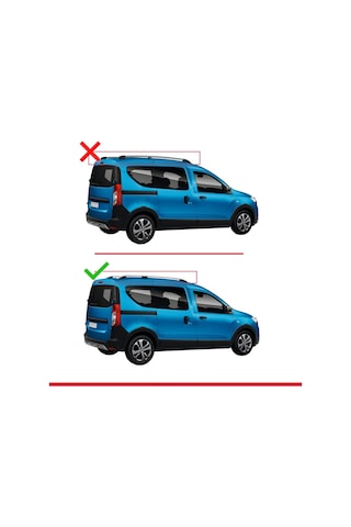 Dacia Dokker 2012 Ve Sonrası İle Uyumlu Basic Model Ara Atkı Tavan Barı Gri 3 Adet