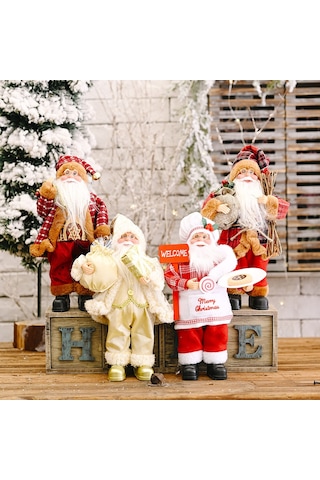 Geeroyoo Yılbaşı Dekorasyonu: Ayakta Şapkalı Noel Baba Figürü, Pratik Ve Dayanıklı