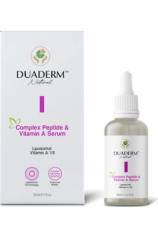 Kırışıklık Karşıtı, Ton Eşitleyici Complex Peptide & Vitamin A Serum Liposomal Vit A 5% 30 Ml