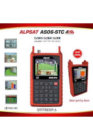 Alpsat As06 - Satfinder 6 Uydu/ahd Kamera/kablo Tv/ Karasal Tv Test Cihazı