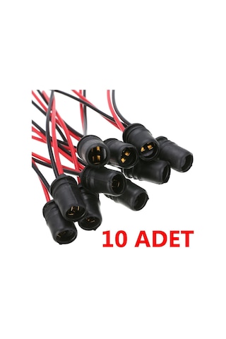 T10 Park Ampulü Duy Soket Seti 10 Adet Set T10 Duyu T10 Soketi Dipsiz Ampul Soketi Dipsiz Duy