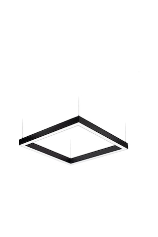 Linear Lineer Kare 60x60 Armatür Askı Aparatı Dahil Siyah