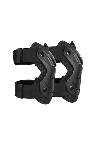 Moveevo Mt354-hx Spor Diz Koruyucu - Dayanıklı Pe Kabuk Ve Yumuşak Yastık, Bisiklet, Kayak, Motosiklet İçin Şok Emici Ve Konforlu Siyah