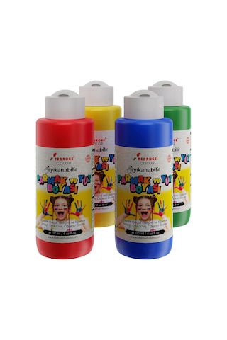 Ana Renkler Parmak Boyası 4&apos Lü Set 4x120ml Diğer