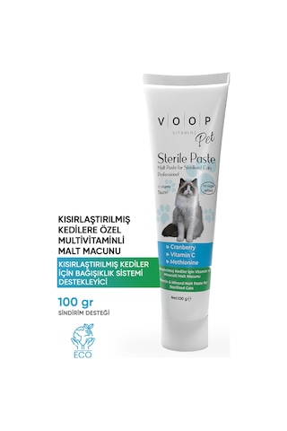 Voop Pet Sterile Paste Kısırlaştırılmış Tüy Yumağı Taurin İçeren Steril Macun 100 G