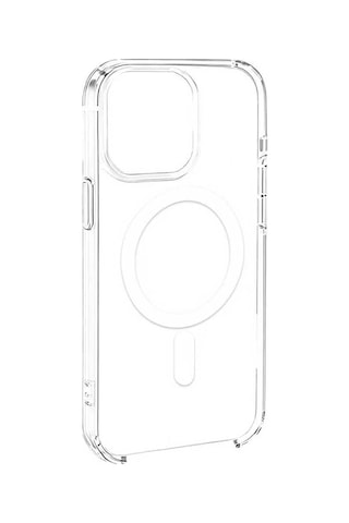 Apple Uyumlu iPhone 16 Pro Max Kılıf Mkst Wireless Şarj Özellikli Şeffaf Kapak - Şeffaf Şeffaf