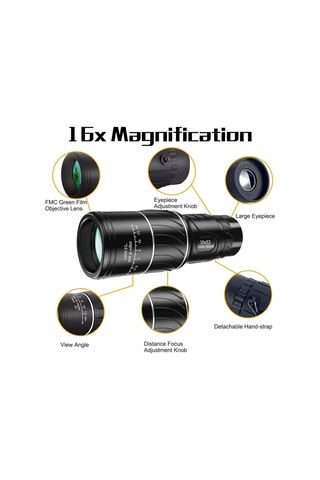 Monoküler Teleskop Yeşil Film Optik Yüksek Güçlü Monoküler Teleskop 16x52