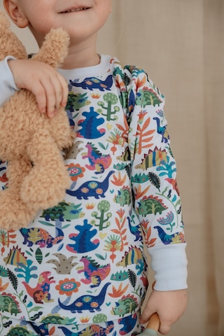 Dinozor Baskılı Color Shapes Çocuk Pijama Seti Mavi